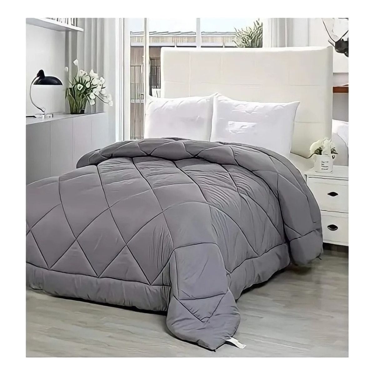 GENERICO - Plumón Edredon Nórdicos De Seda 1.5 Plazas 150*200cm Gris Azulado