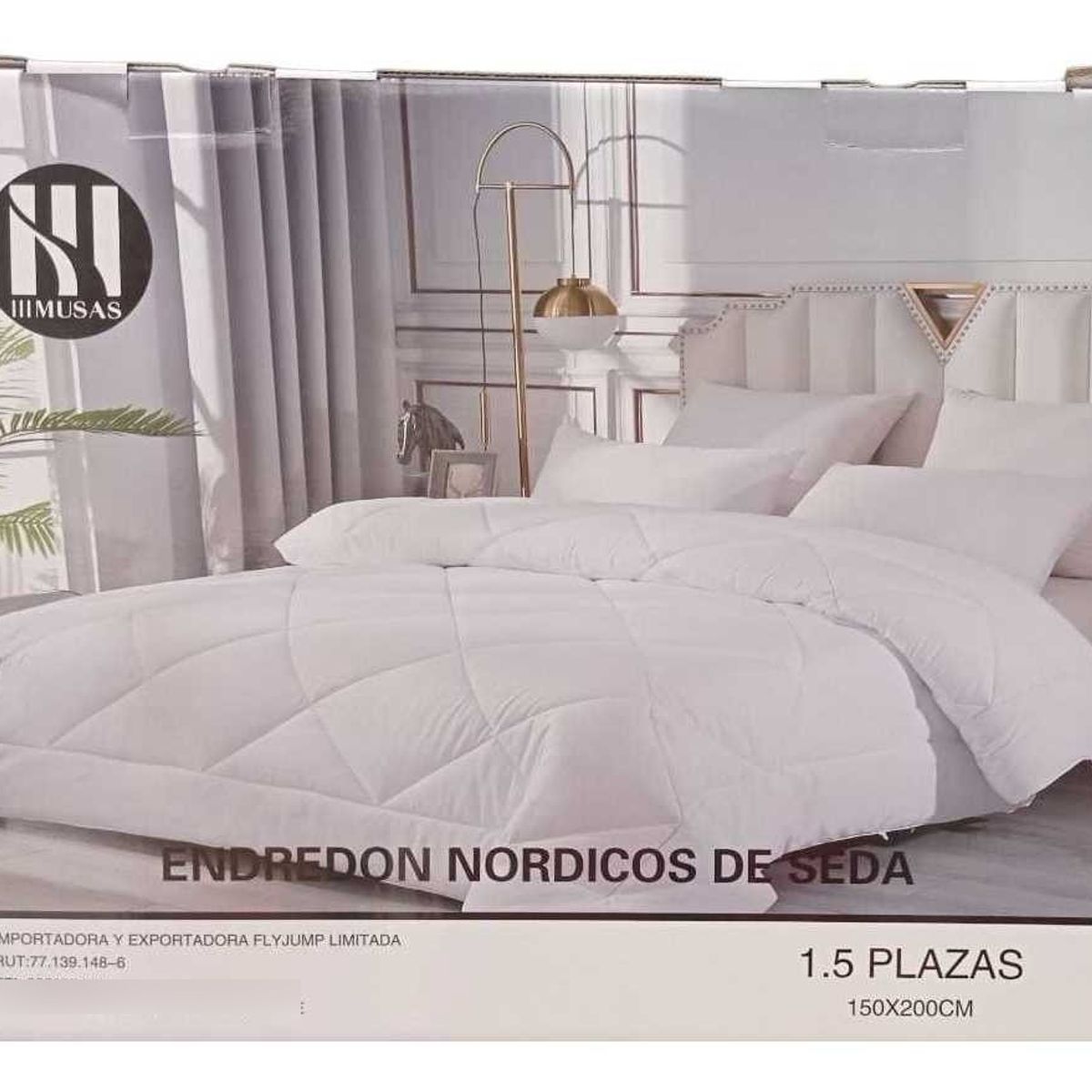 GENERICO - Plumón Edredon Nórdicos De Seda 1.5 Plazas 150*200cm Gris Azulado