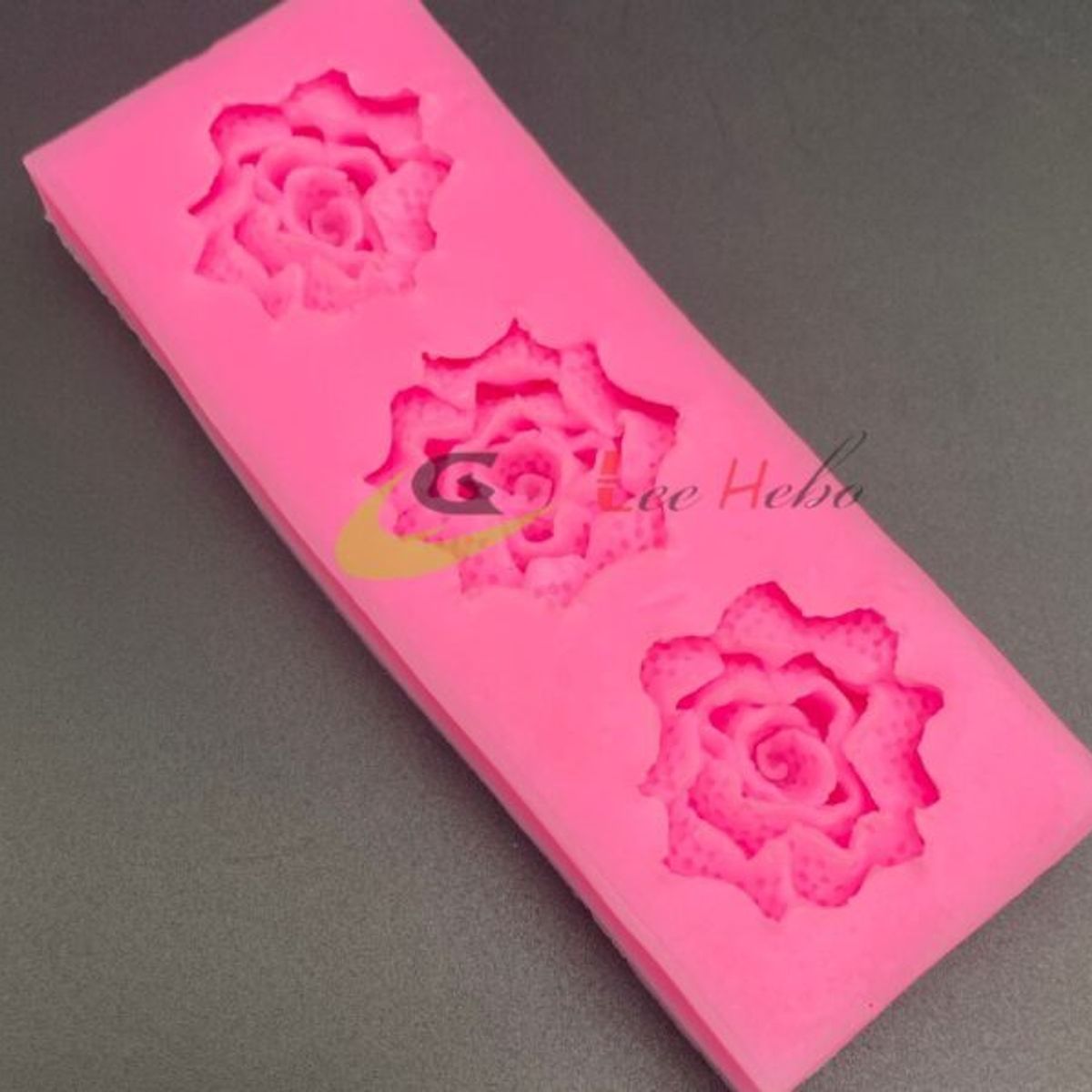 GENERICO - Molde Para Fondant Silicona Forma Rosa 3 Divisiones