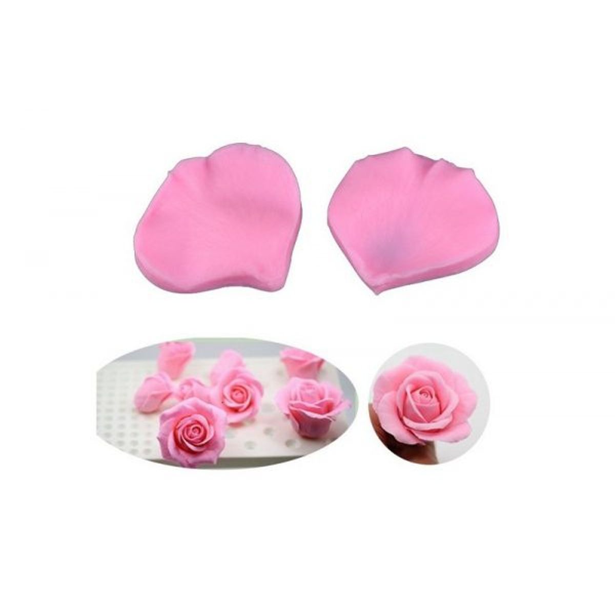 GENERICO - Molde Para Fondant Silicona Forma Petalo De Rosa