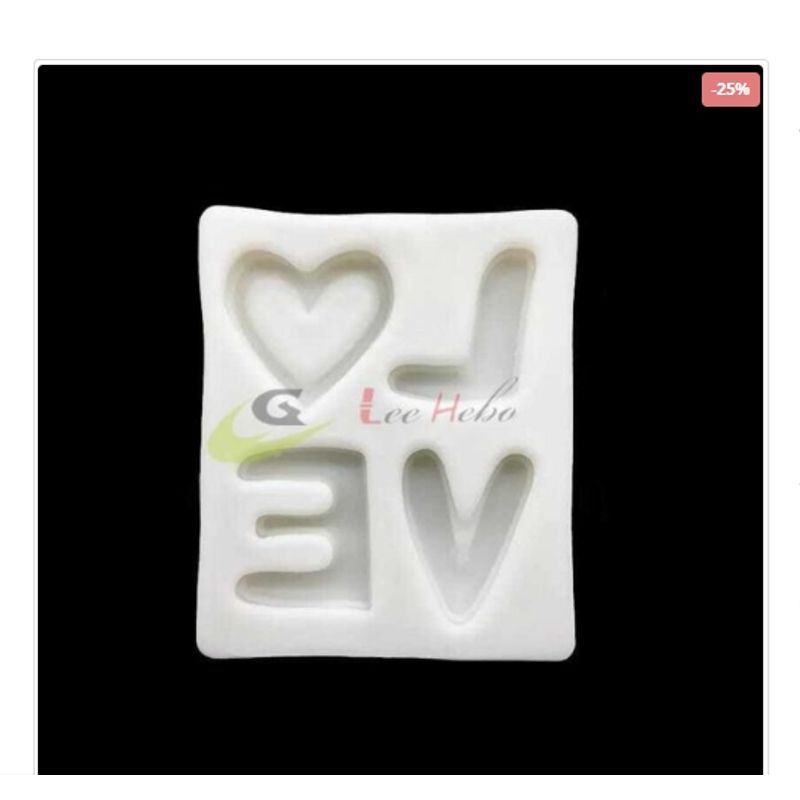 GENERICO - Molde Para Fondant Silicona Forma Love