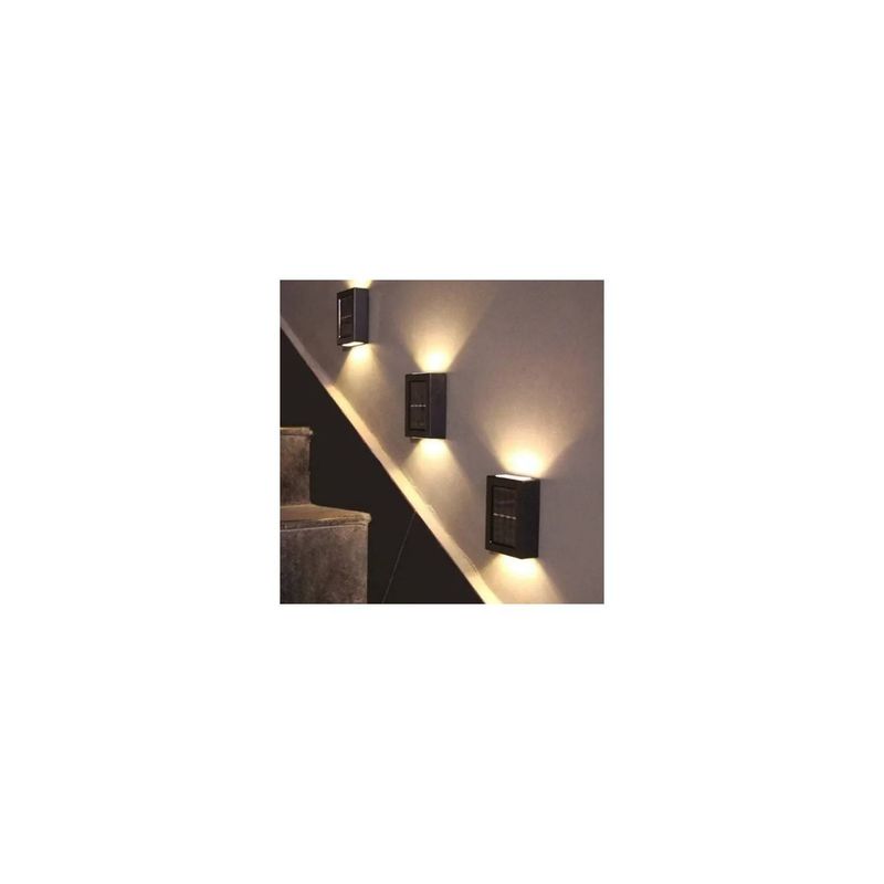 GENERICO - Kit 4 Luces Solares Patio Jardín Para Escaleras Y Muros