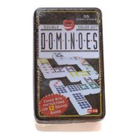 Juego De Domino Doble Chancho 9 Caja Metálica 55 Piezas