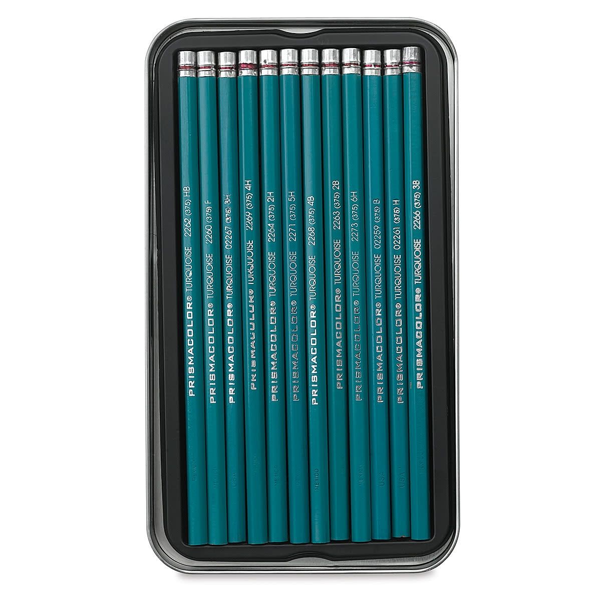 PRISMACOLOR - Lápices Grafito Prismacolor Turquoise Set 12 Dureza Media