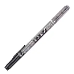 TOMBOW - Fudenosuke Twin Tip Doble punta - Negro y Gris