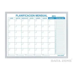 DATA ZONE - Planificador Mensual Magnético con Borde Liso