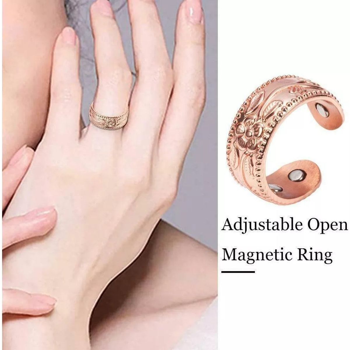 KUANGYE - Anillo Cobre Iman Terapia Alivia Artritis  Artrosis