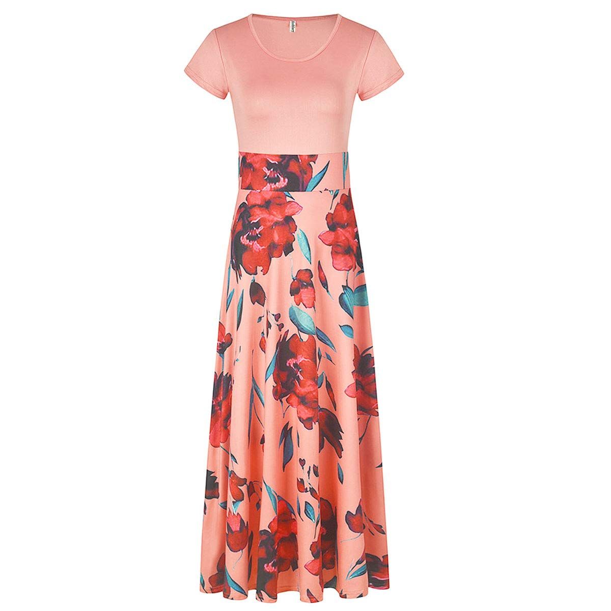 EDWINAYY - Vestido Casual Largo Con Estampado Floral Para Fiesta
