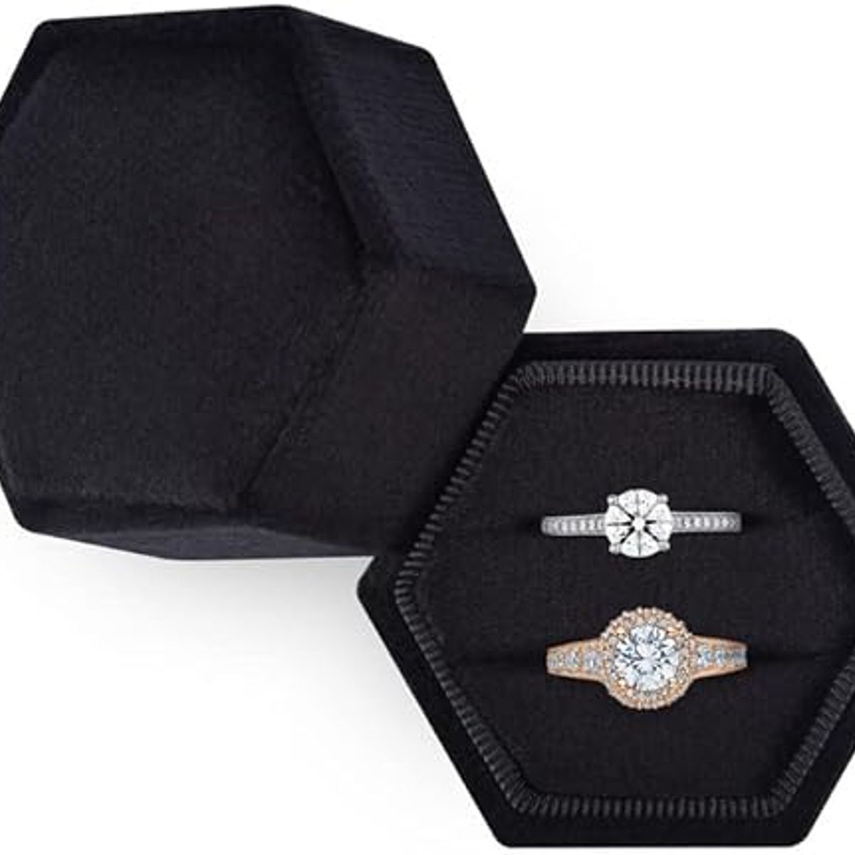 PAGANOOM - Elegante y bonita caja para anillos de boda con