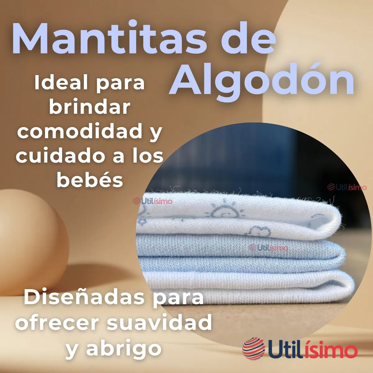 TEDMIMAK - Set 3 Tutos Pañales Mantas 100% Algodón Para Bebés Niños