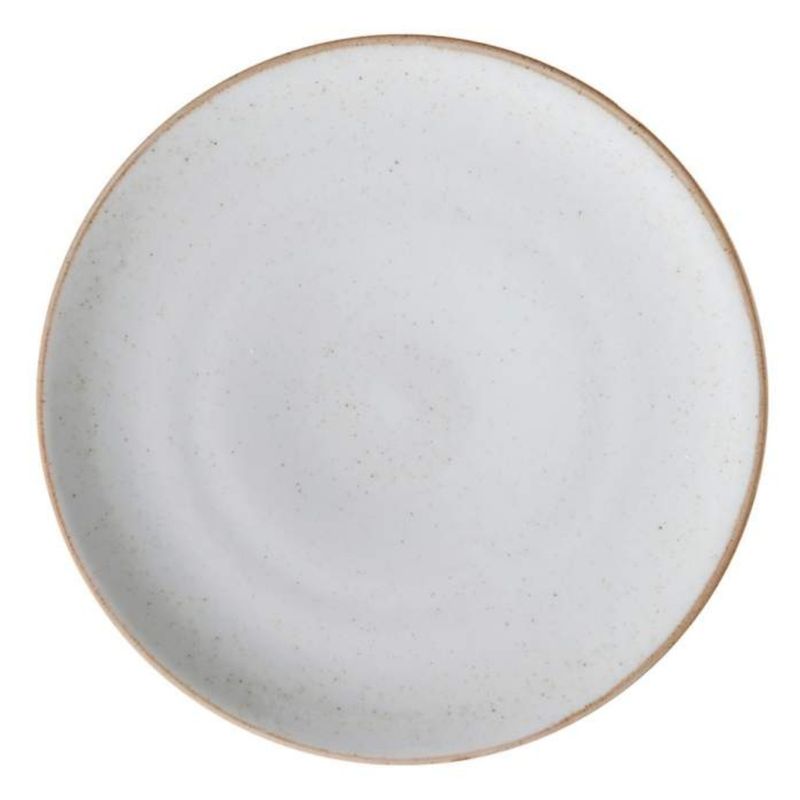 CORONA - Plato Llano Coupe 28 cm Blanco/Beige Artisan Corona