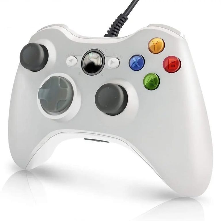 GENERICO Control Para Consola De Juego Joystick Compatible Xbox360 Pc Blanco