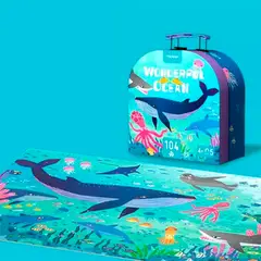 GENERICO - Maleta Puzzle Para Niños De 104 Piezas Océano