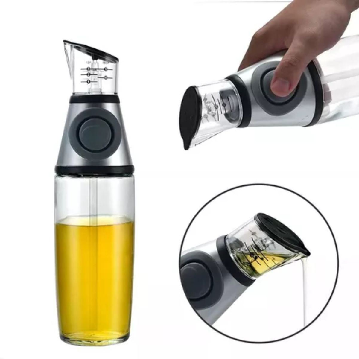 OEM - Botella Dispensador Para Aceite Y Vinagre De Vidrio 500ml