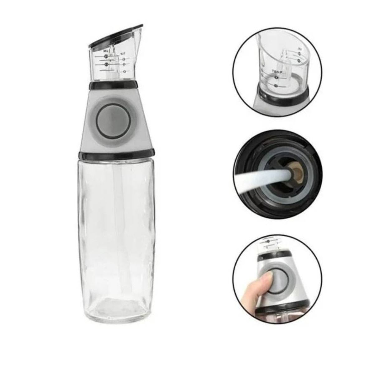 OEM - Botella Dispensador Para Aceite Y Vinagre De Vidrio 500ml