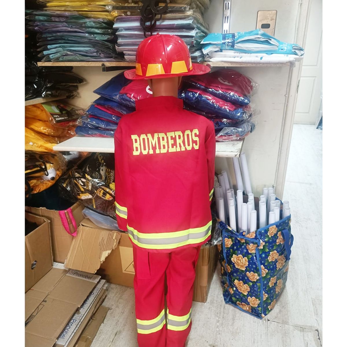 TODODISFRACESCHILE - Disfraz Traje Bombero Deluxe Tododisfraceschile Talla 8