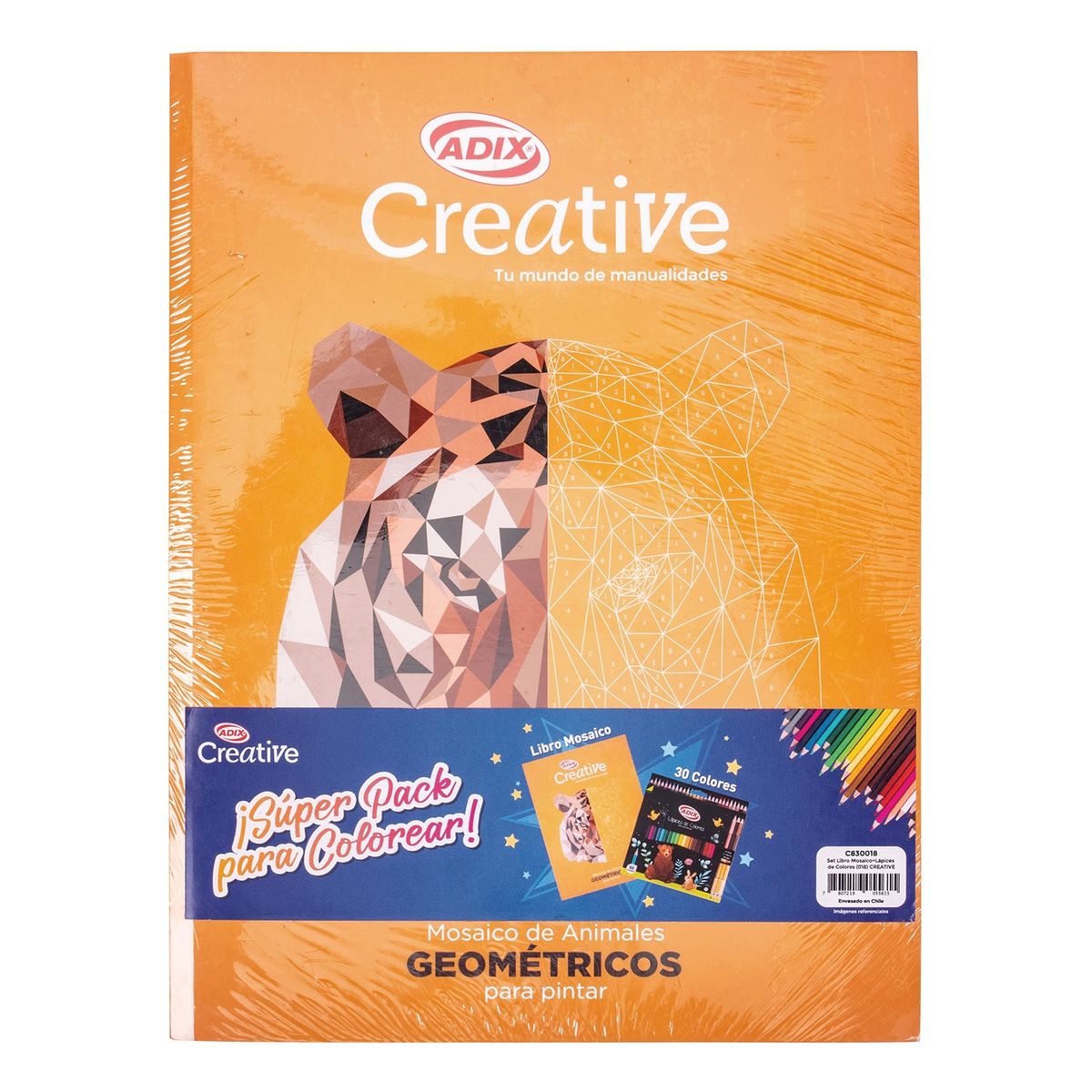 CREATIVE - SET LIBRO MOSAICO  LÁPICES DE COLORES