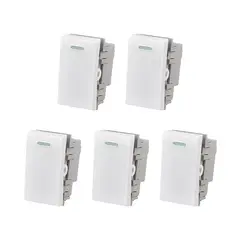 GENERICO - Pack 5 Modulo Interruptor 9/12 10A 250V Blanco