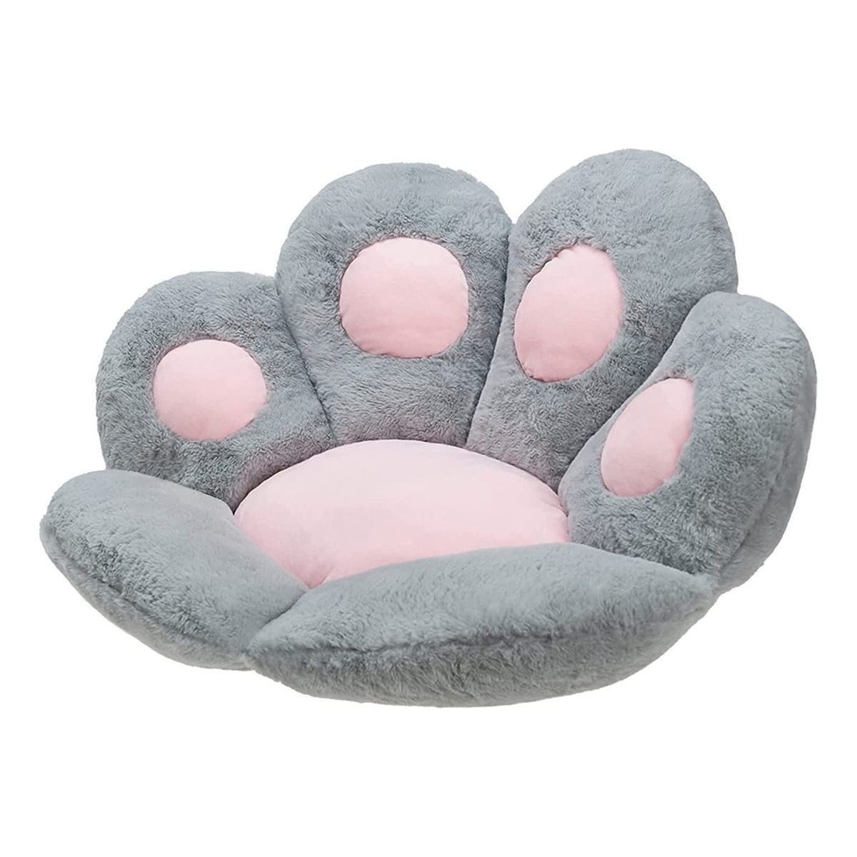 GENERICO - Cojín De Asiento Felpa Forma De Pata Kawaii Silla Mascota Gris