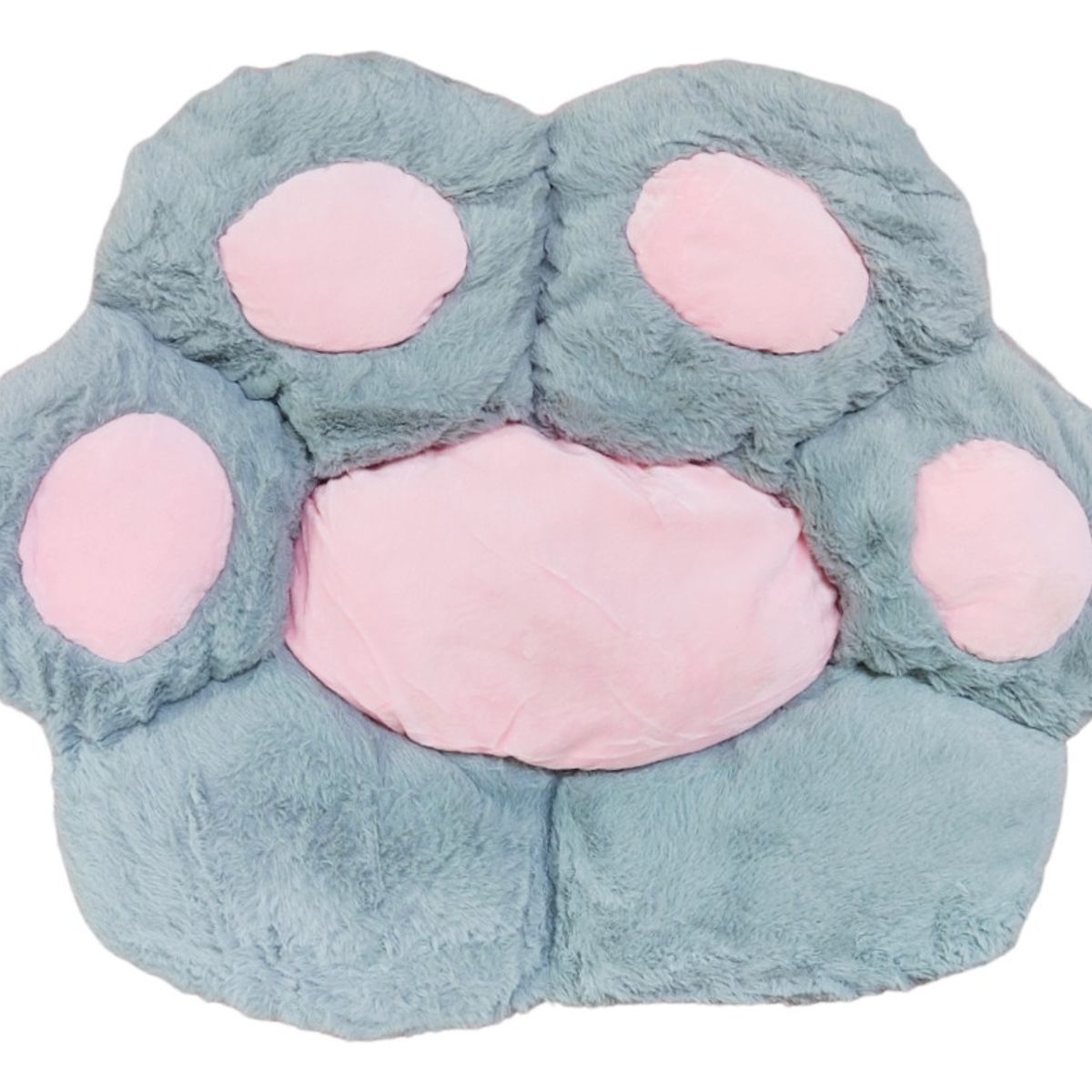 GENERICO - Cojín De Asiento Felpa Forma De Pata Kawaii Silla Mascota Gris