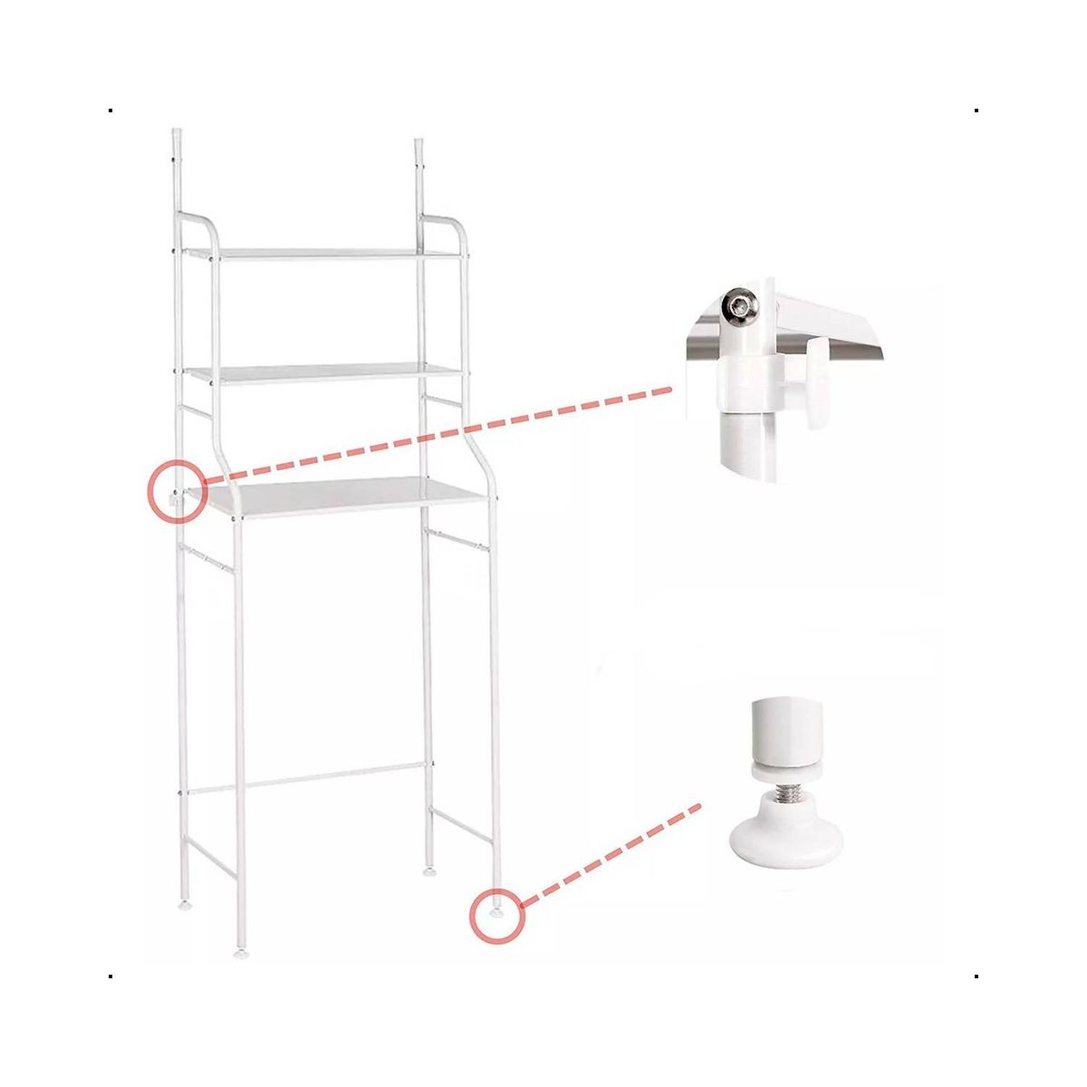 ANGELES DEL HOGAR - Organizador Estante Metálico Rack 3 Niveles
