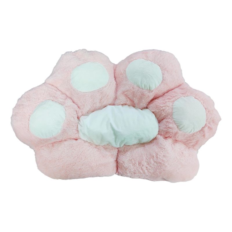 GENERICO - Cojín De Asiento Felpa Forma De Pata Kawaii Silla Mascota Rosa2
