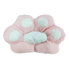 GENERICO - Cojín De Asiento Felpa Forma De Pata Kawaii Silla Mascota Rosa2