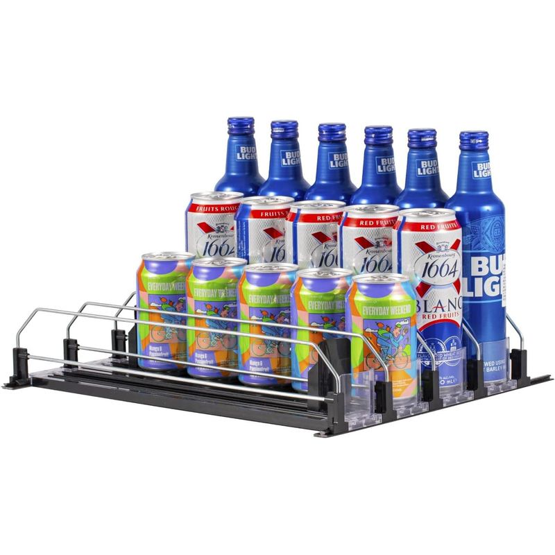 PARTYGLOBOS - Contenedor Latas Bebida Dispensador Organizador Refrigerador