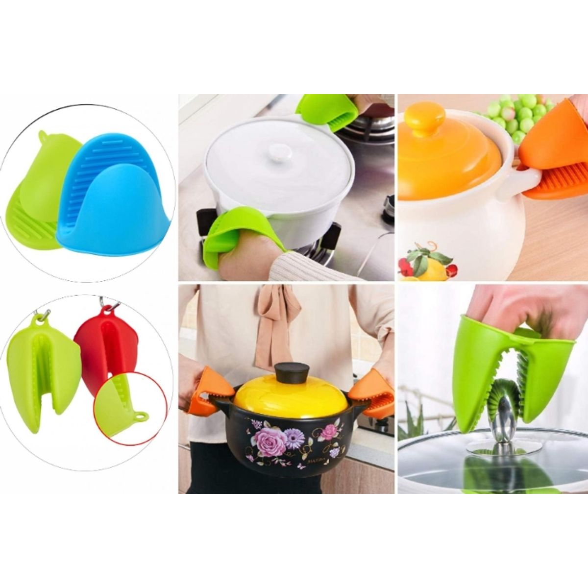 GENERICO - Guante De Silicona Protector Cocina - Horno - Toma Olla Azul