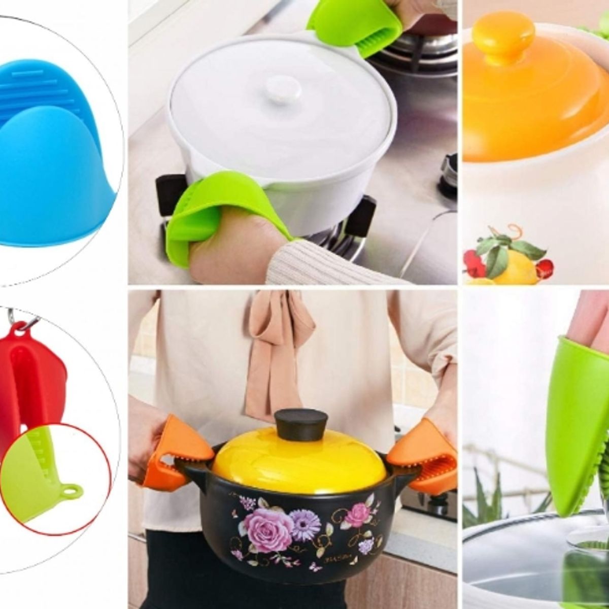 GENERICO - Guante De Silicona Protector Cocina - Horno - Toma Olla Rojo