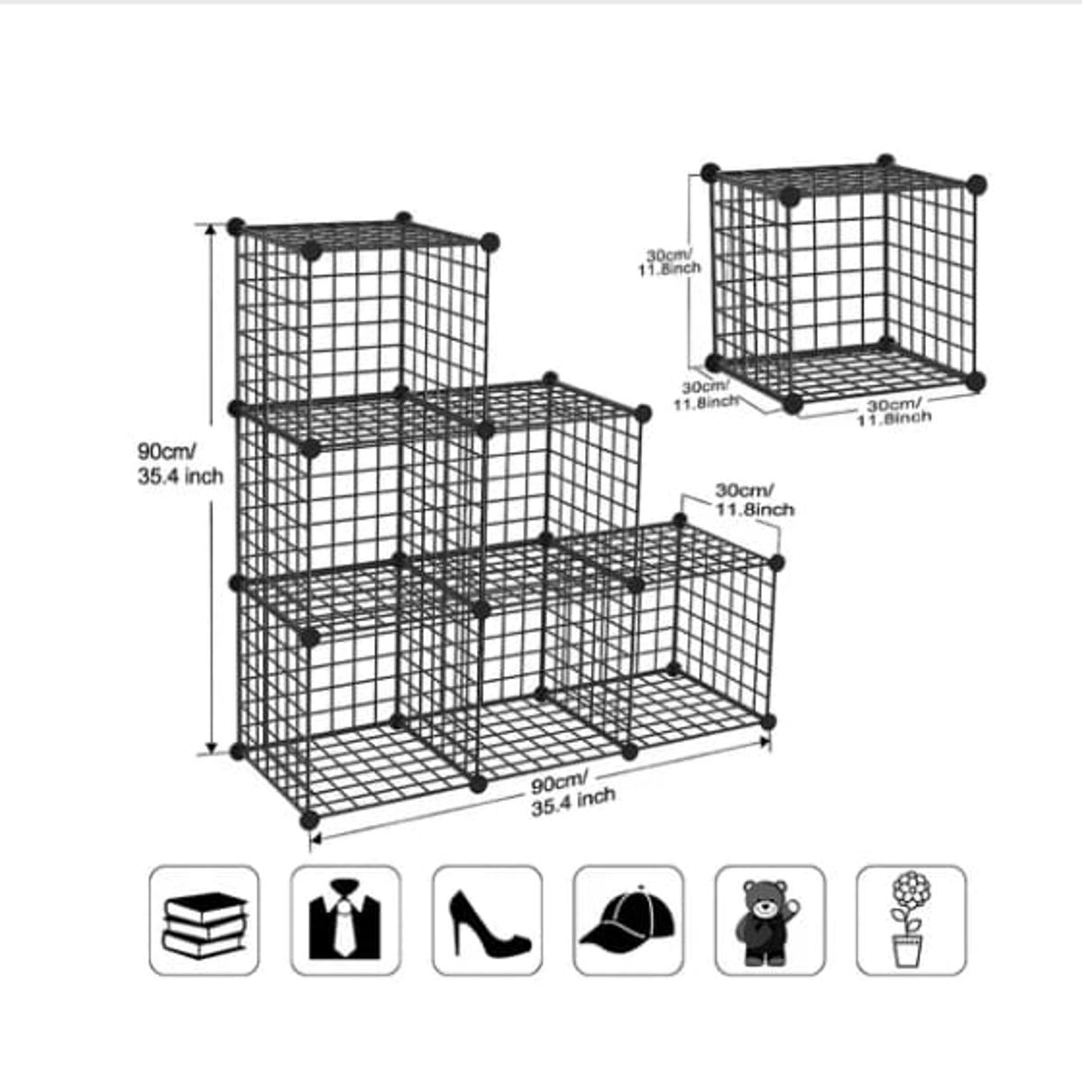 ANGELES DEL HOGAR - ORGANIZADOR ESTANTE METÁLICO RACK 3 NIVELES