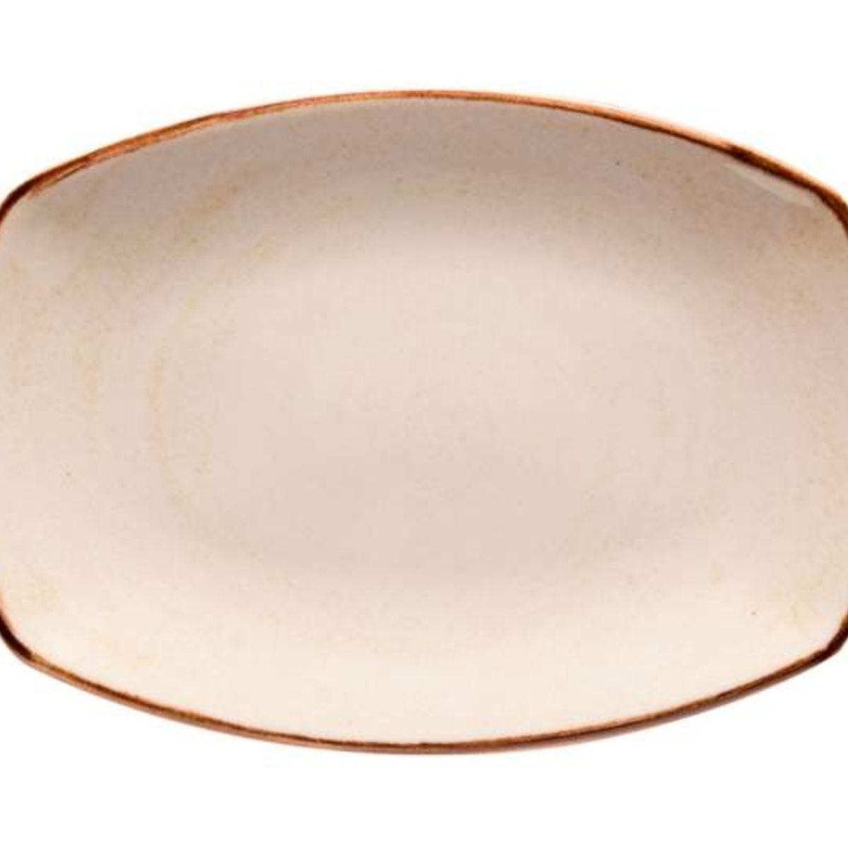 CORONA - Bandeja de porcelana 36x25 cm beige Artisan