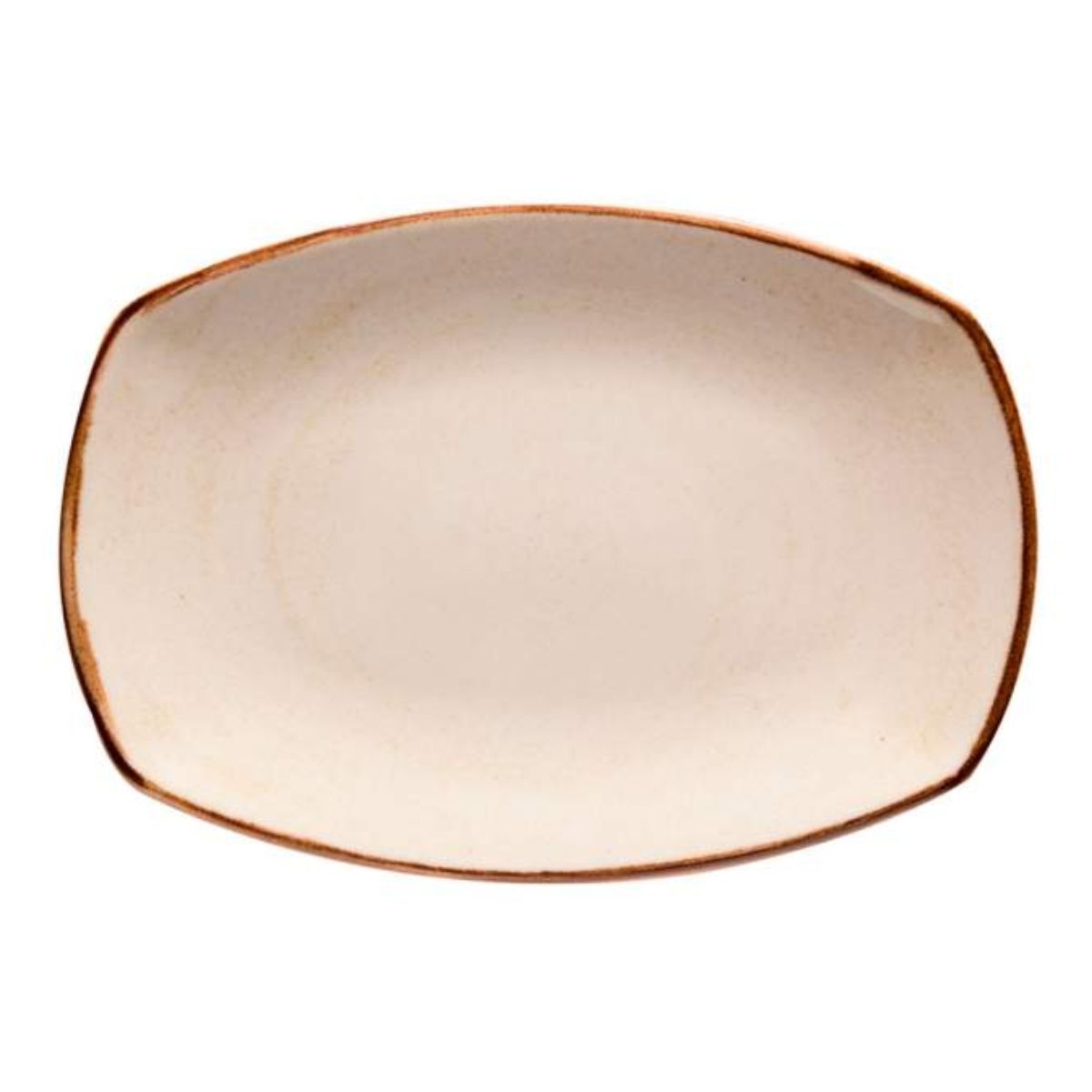 CORONA - Bandeja de porcelana 36x25 cm beige Artisan