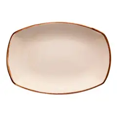 CORONA - Bandeja de porcelana 36x25 cm beige Artisan