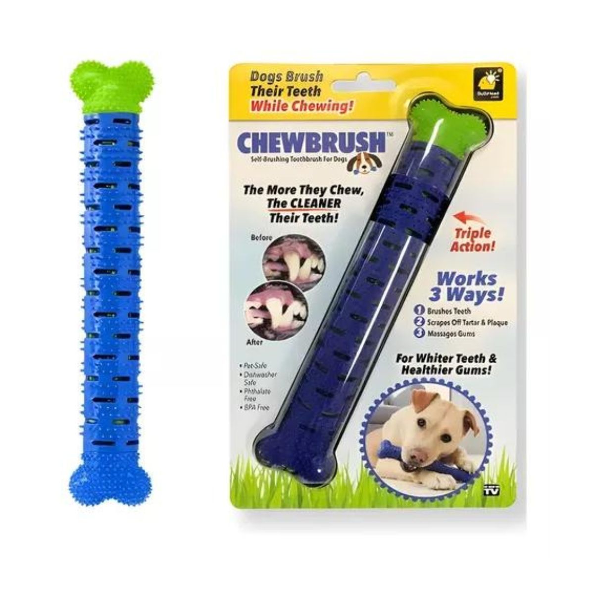 GENERICO - Hueso Limpia Dientes Goma Limpiador Para Perros