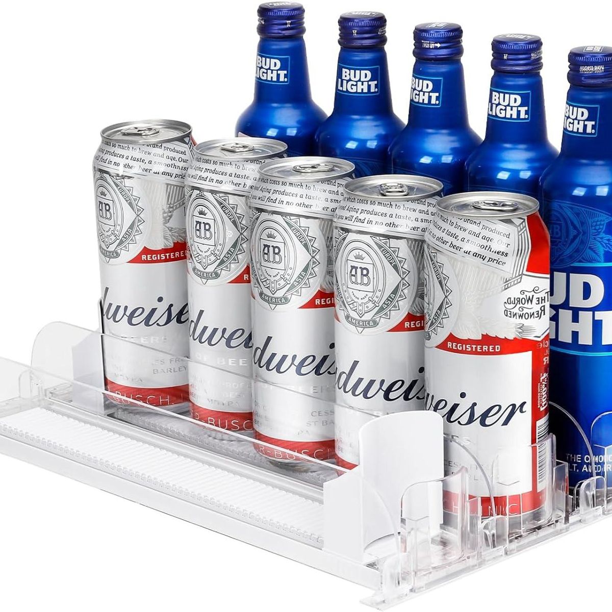 PARTYGLOBOS - Contenedor Latas Bebida Dispensador Organizador Refrigerador