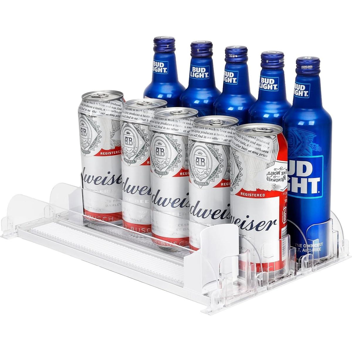 PARTYGLOBOS - Contenedor Latas Bebida Dispensador Organizador Refrigerador