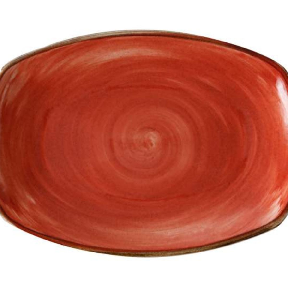 CORONA - Bandeja de porcelana 36x25 cm salmon Artisan