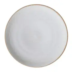 CORONA - Plato llano coupe 23 cm blanco/beige Artisan