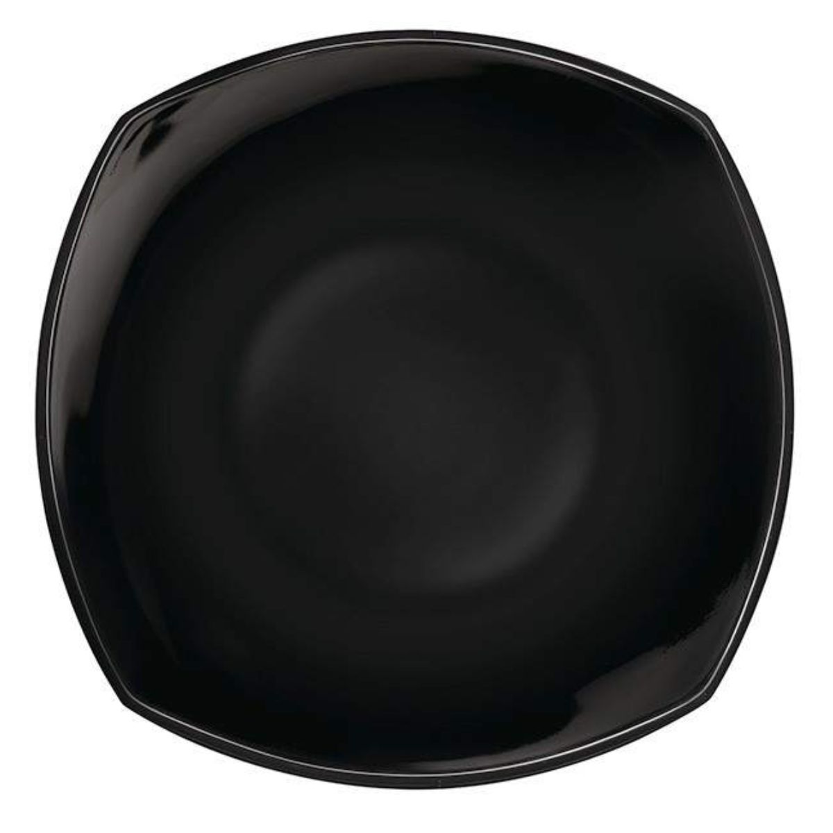 OEM - Plato hondo cuadrado negro 21x21 cm Eclissi
