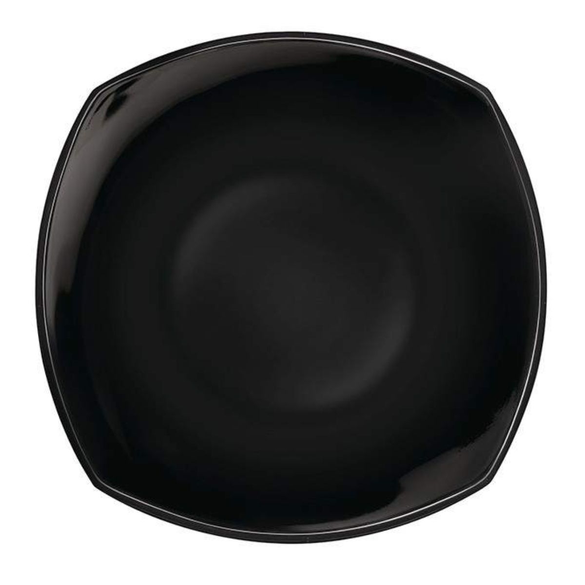 OEM - Plato hondo cuadrado negro 21x21 cm Eclissi