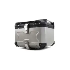 GENERICO - Maleta Top Case Aluminio Moto 55 L, Black X-series Plateada