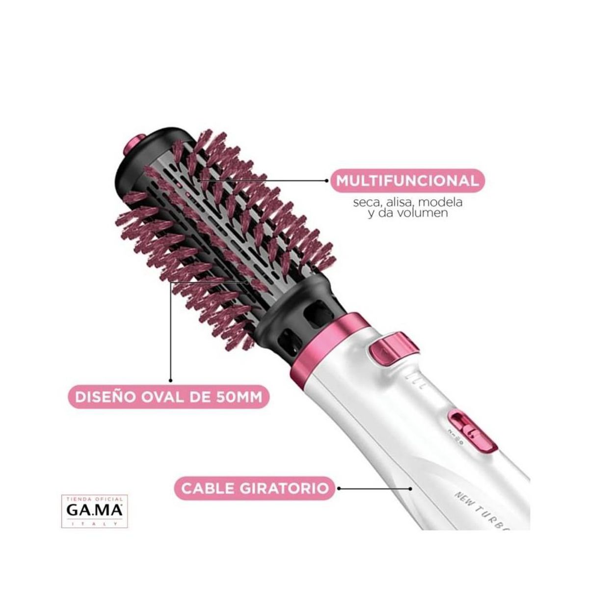 GAMA - Cepillo Secador Y Voluminizador 3 en 1 New Turbo 2300 Gama GAMA