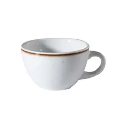 CORONA - Taza de café blanco/beige de porcelana 110 cc Artisan