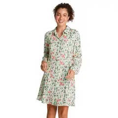CURVI - Vestido Tipo Bluson Manga Larga Con Bontones Menta