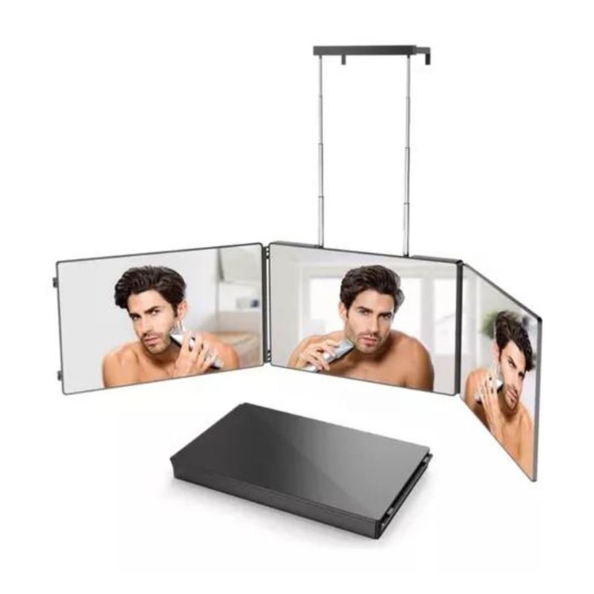 GENERICO - Espejo de Peluquería de 3 Vistas Visión de 360 Grados Corte de Pelo NL