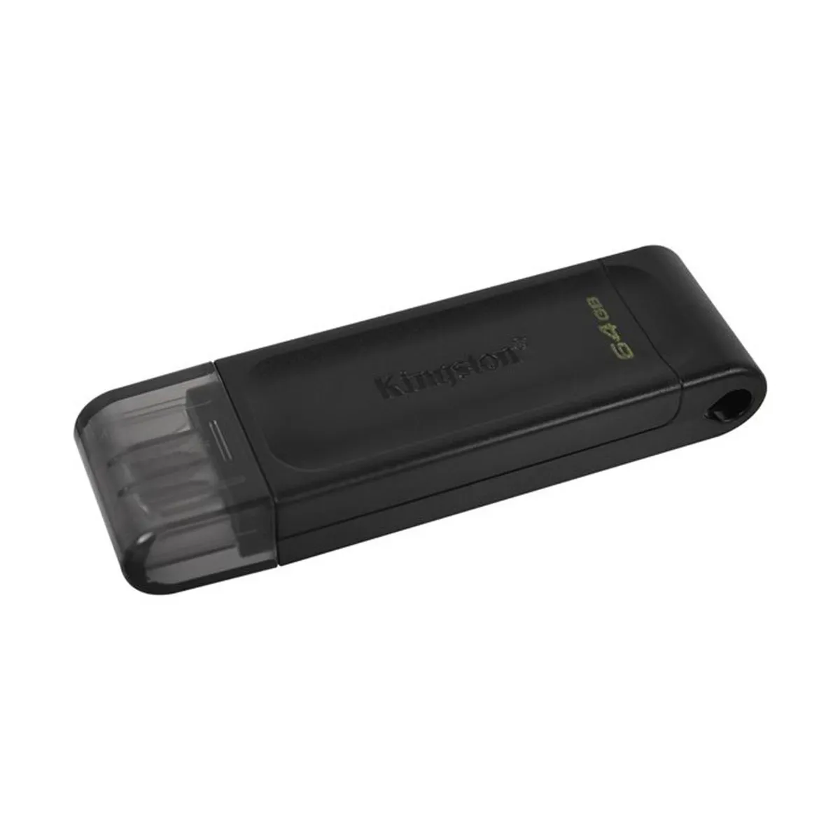 KINGSTON - Pendrive DataTraveler 70 USB 64 GB USB Tipo C 3.2 Gen 1 Negro
