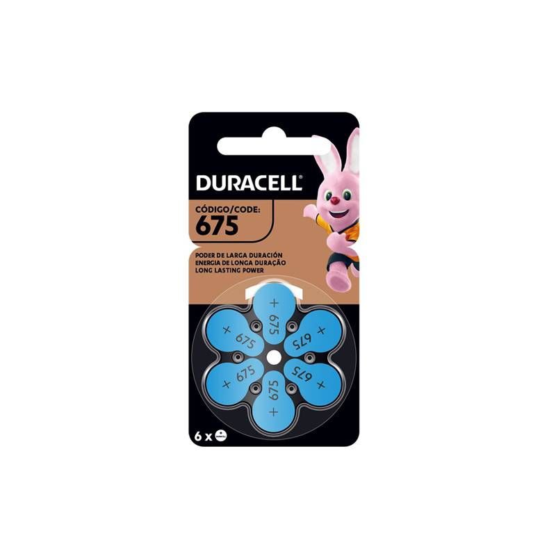 DURACELL - PILAS PARA AUDÍFONOS DURACELL TAMAÑO 675 X6 UNIDADES