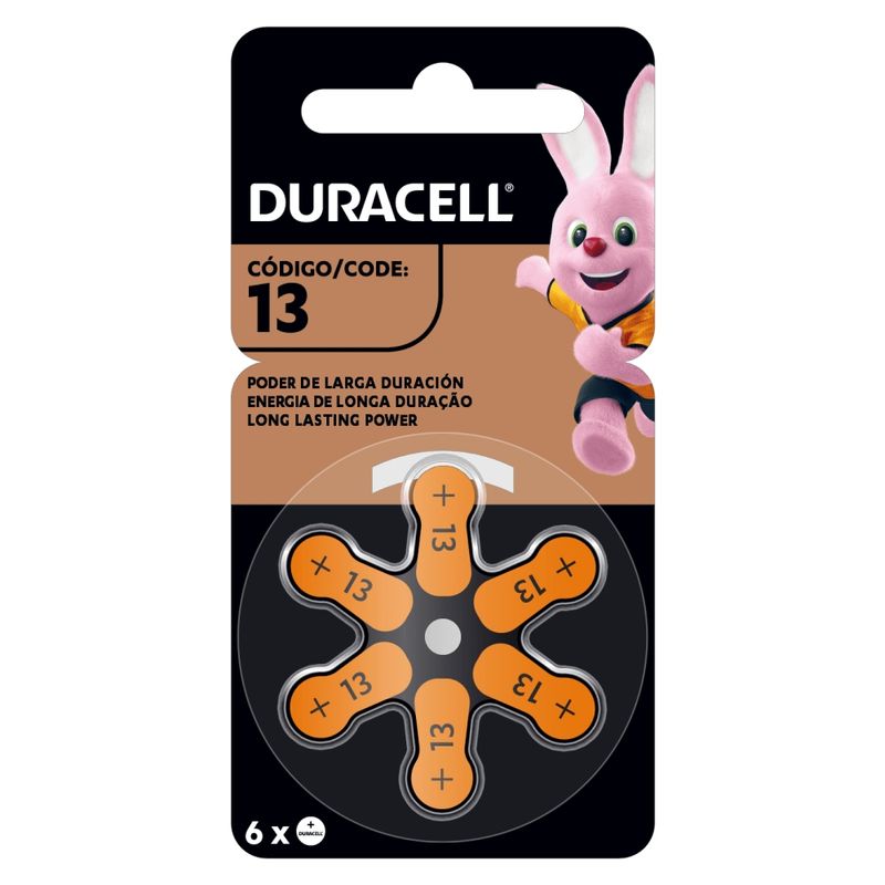 DURACELL - PILAS PARA AUDIFONOS MEDICADOS DURACELL 13 X 6 PILAS