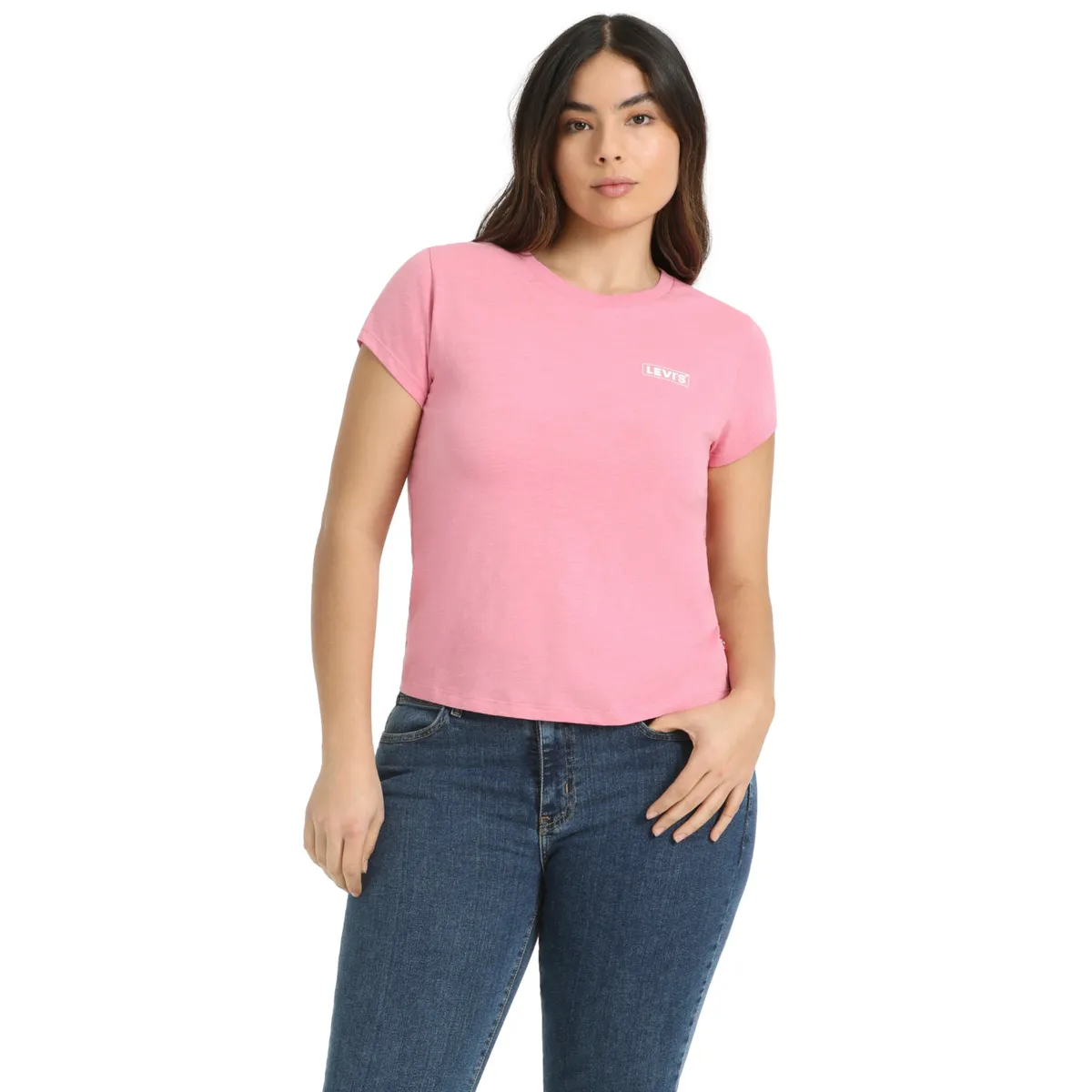 LEVIS - Polera Mujer Regular Fit Mini Logo Rosado Levis